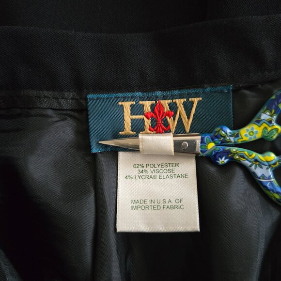 HW New York Knee Length Pencil Skirt SZ 2  Black - Picture 8 of 9